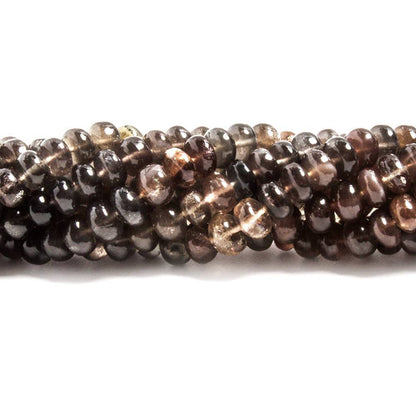 5mm Multi Color Cat's Eye Scapolite plain rondelle 18 inch 129 beads