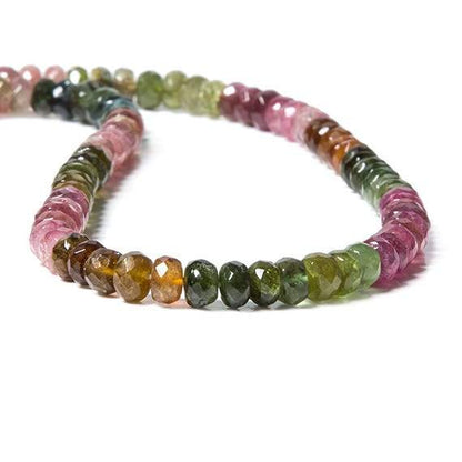 5mm Multi Color Tourmaline Beads Faceted Rondelle 126 pcs