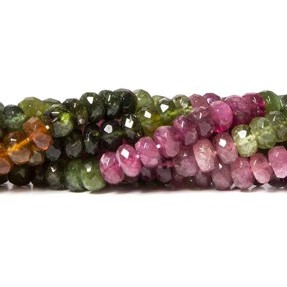 5mm Multi Color Tourmaline Beads Faceted Rondelle 126 pcs