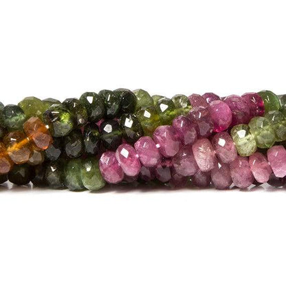 5mm Multi Color Tourmaline Beads Faceted Rondelle 126 pcs