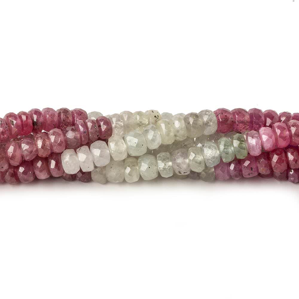 5mm Multi Color Umba Sapphire faceted rondelles 16 inch 135 beads AA