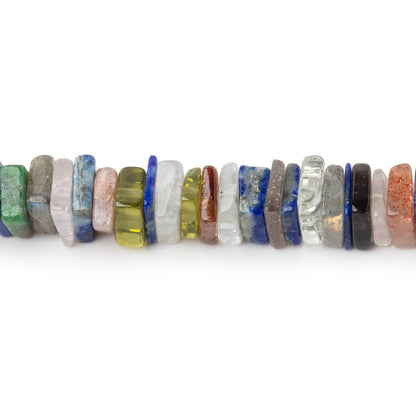 5mm Multi Gemstone Plain Square Heishi Beads 14 inch 200 pieces