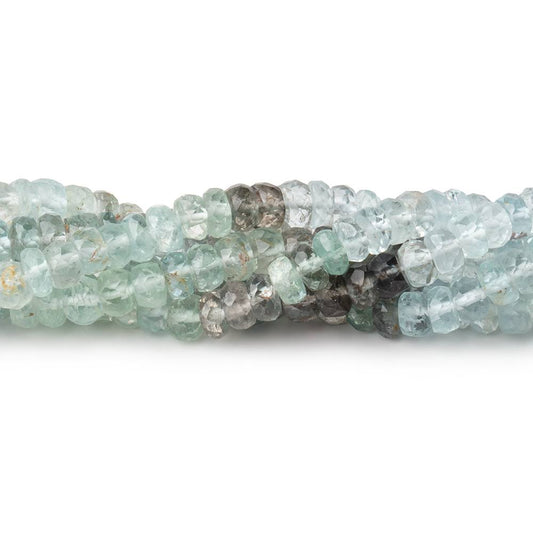 5mm Multi Moss Aquamarine faceted rondelle beads 16 inch 142 pieces