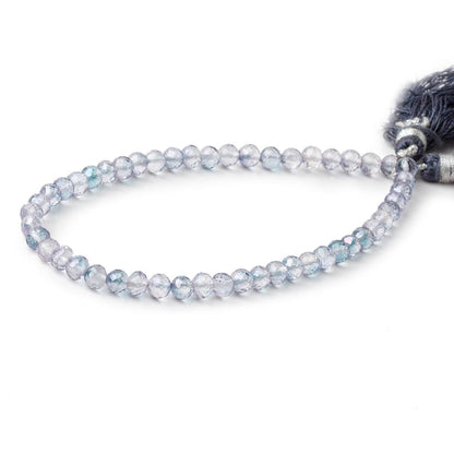 5mm Mystic Blue Topaz Faceted Round Beads 8 inch 47 pieces
