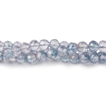 5mm Mystic Blue Topaz Faceted Round Beads 8 inch 47 pieces