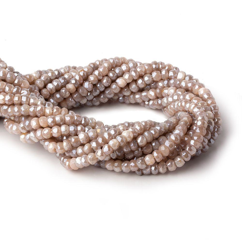 5mm Mystic Multi Color Moonstone faceted rondelle beads 13.5 inch 100 pieces