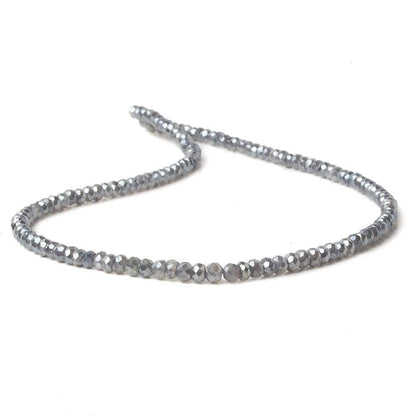 5mm Mystic Platinum Moonstone faceted rondelles 16 inch 100 beads A