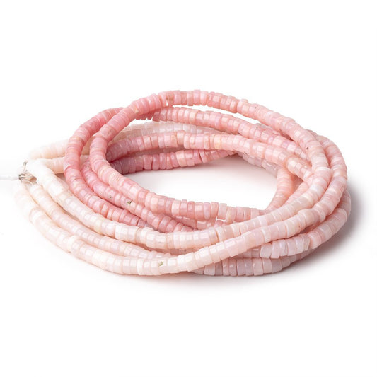 5mm Ombré Pink Peruvian Opal Plain Heishi Beads 18 inch 190 pieces
