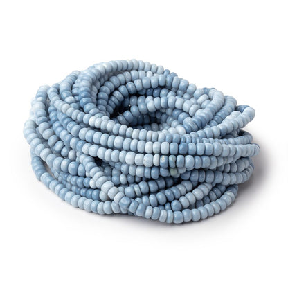 5mm Owyhee Denim Blue Opal Plain Rondelle 16 inch 128 Beads