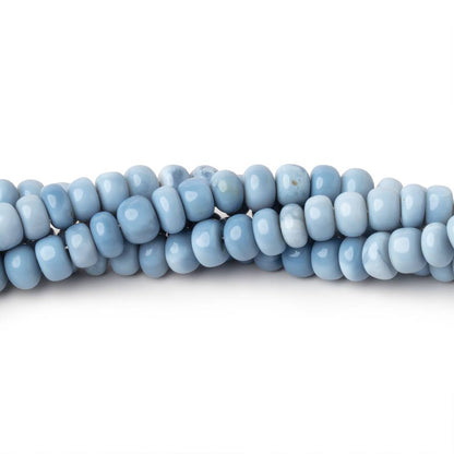 5mm Owyhee Denim Blue Opal Plain Rondelle 16 inch 128 Beads