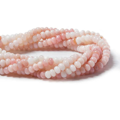 5mm Pink Peruvial Opal Plain Rondelle Beads 14 inch 95 pieces
