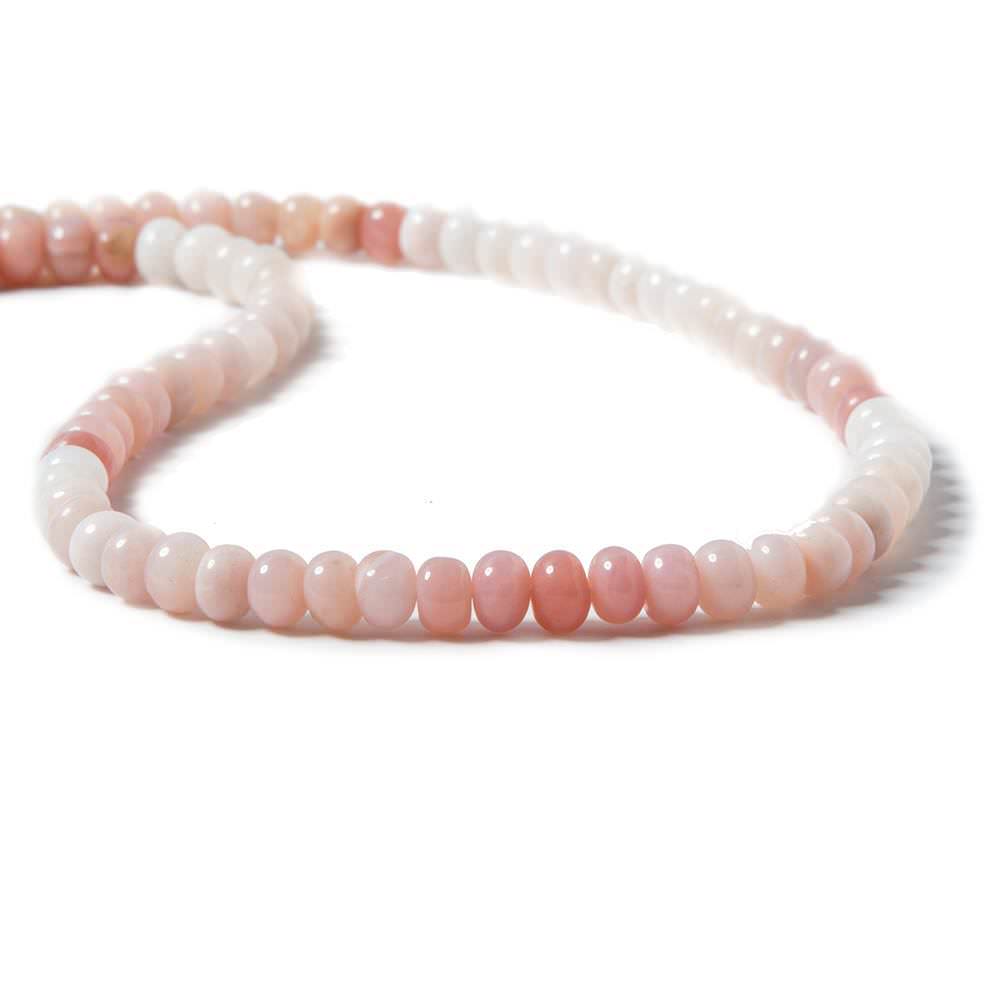 5mm Pink Peruvial Opal Plain Rondelle Beads 14 inch 95 pieces