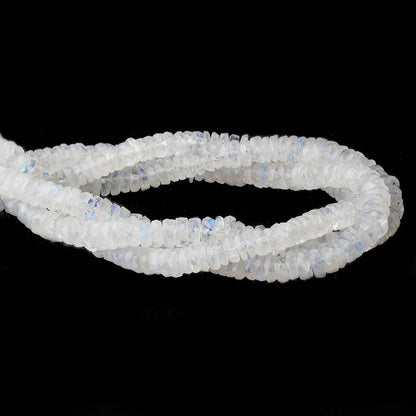 5mm Rainbow Moonstone faceted Heshi beads 8 inch 115 pieces A