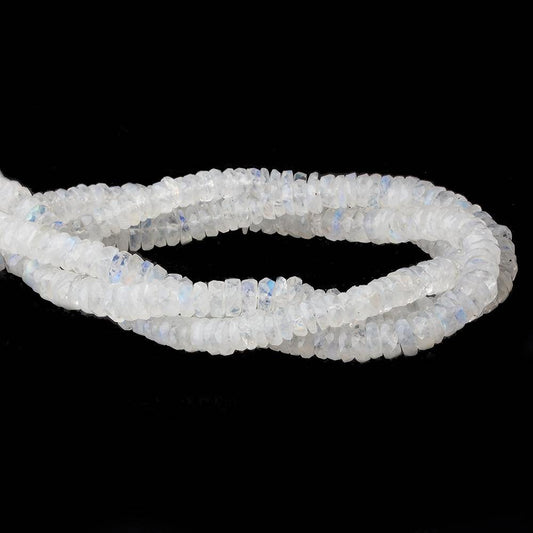 5mm Rainbow Moonstone faceted Heshi beads 8 inch 115 pieces A