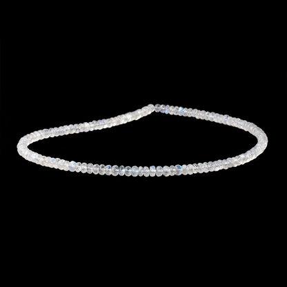 5mm Rainbow Moonstone Faceted Rondelle Beads 14 inch 118 pieces