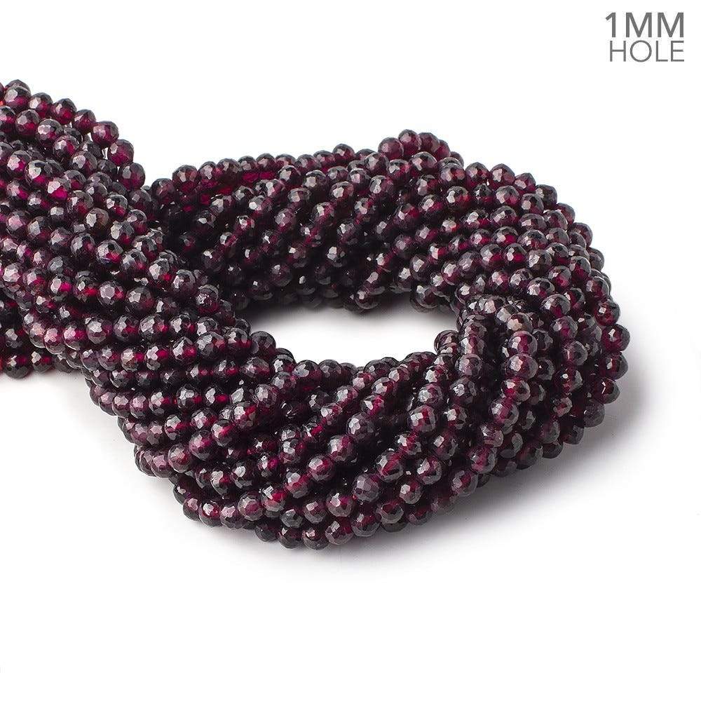5mm Rhodolite Garnet Faceted Round Beads 13 inch 76 pieces 1mm Hole
