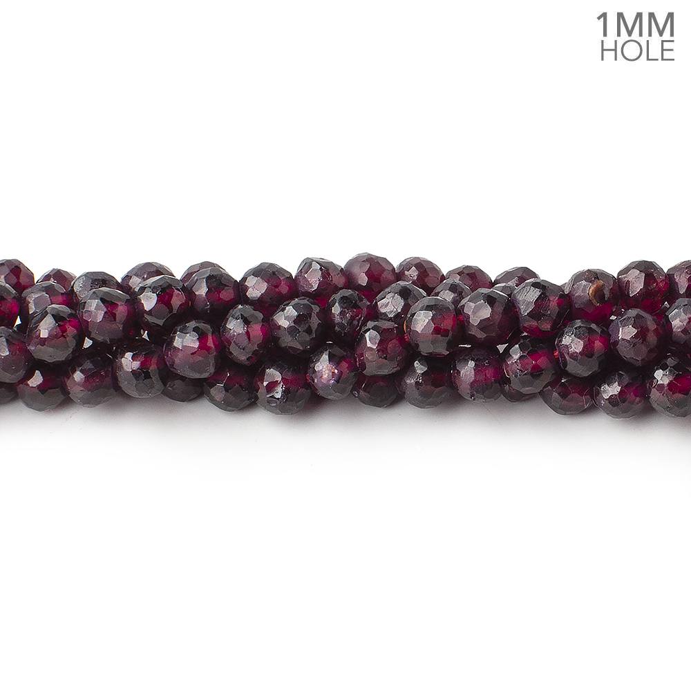 5mm Rhodolite Garnet Faceted Round Beads 13 inch 76 pieces 1mm Hole