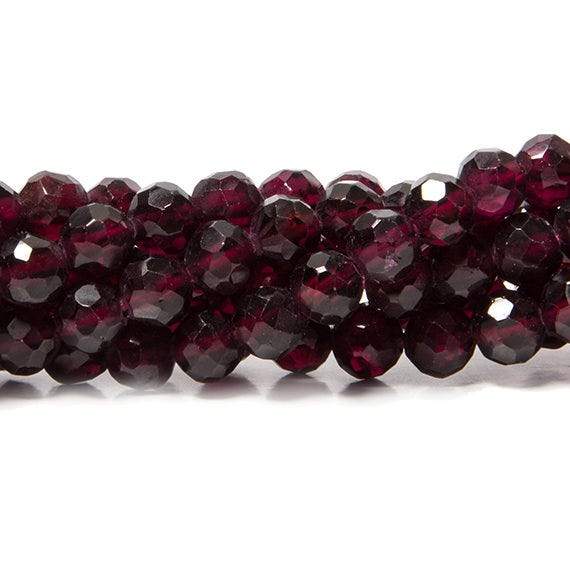 5mm Rhodolite Garnet faceted round Beads 14.5 inch 78 pieces
