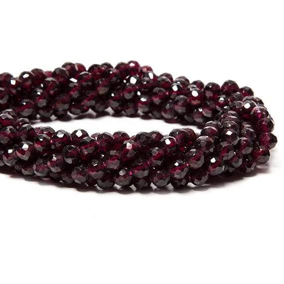 5mm Rhodolite Garnet faceted round Beads 14.5 inch 78 pieces
