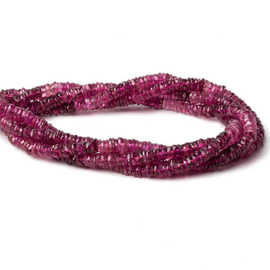 5mm Rubelite Tourmaline Faceted Rondelle Beads 13.5 inch 160 pcs