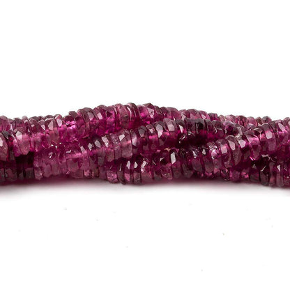 5mm Rubelite Tourmaline Faceted Rondelle Beads 13.5 inch 160 pcs