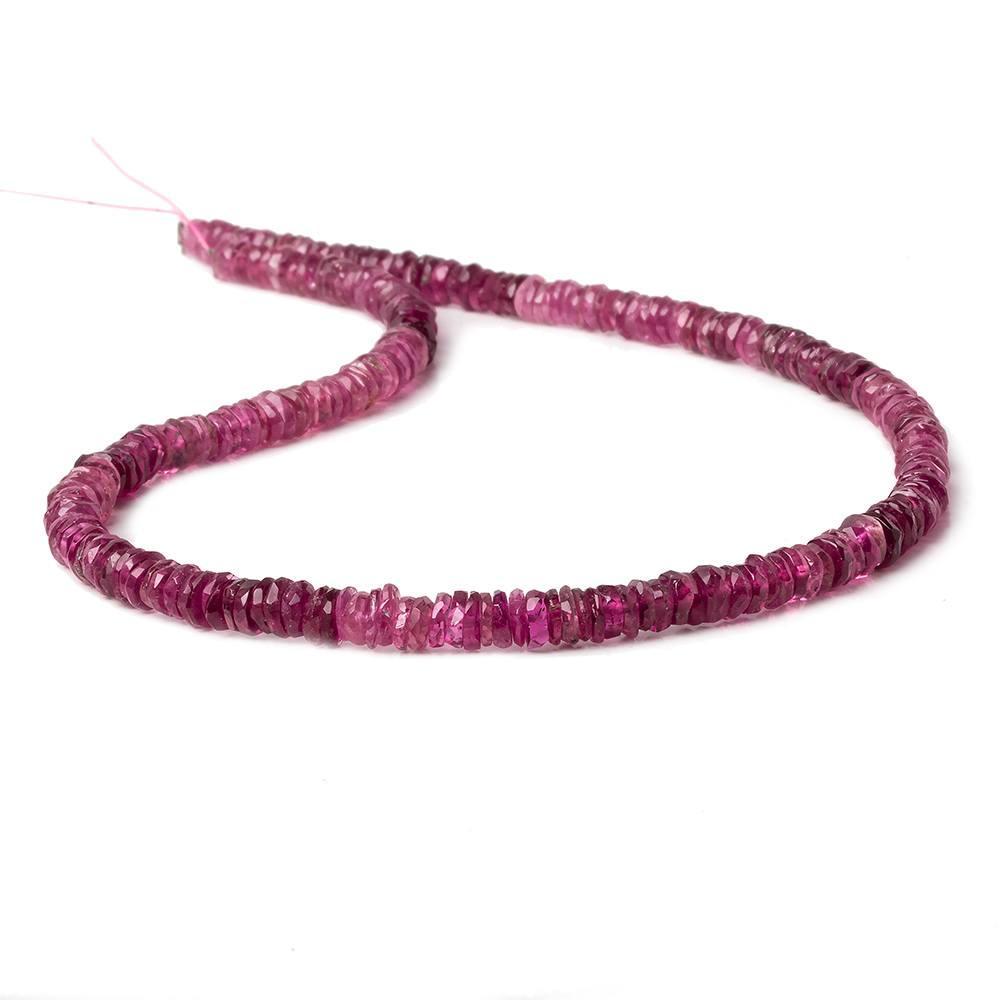 5mm Rubelite Tourmaline Faceted Rondelle Beads 13.5 inch 160 pcs