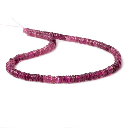 5mm Rubelite Tourmaline Faceted Rondelle Beads 13.5 inch 160 pcs