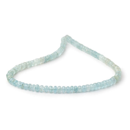 5mm Shaded Aquamarine Plain Rondelle Beads 14 inch 118 pieces