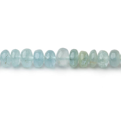 5mm Shaded Aquamarine Plain Rondelle Beads 14 inch 118 pieces