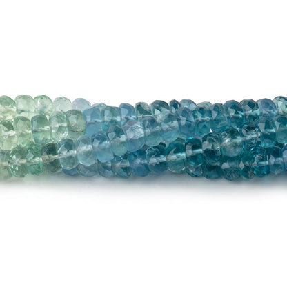5mm Shaded Fluorite Faceted Rondelle Beads 13 inch 126 pieces