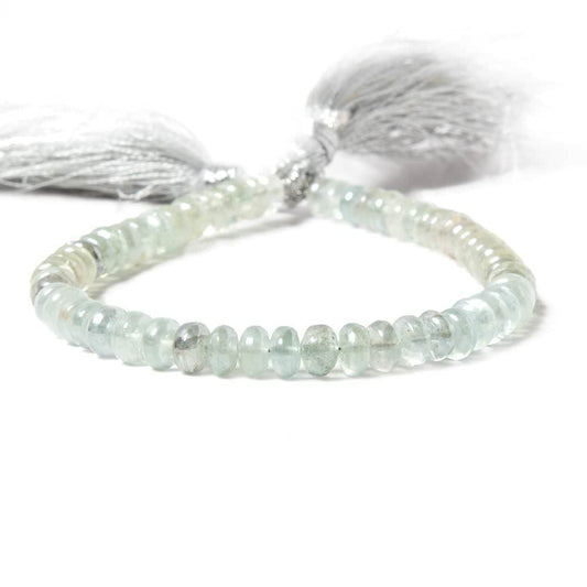 6mm Silver Mystic Multi Beryl plain rondelles 8 inch 56 beads