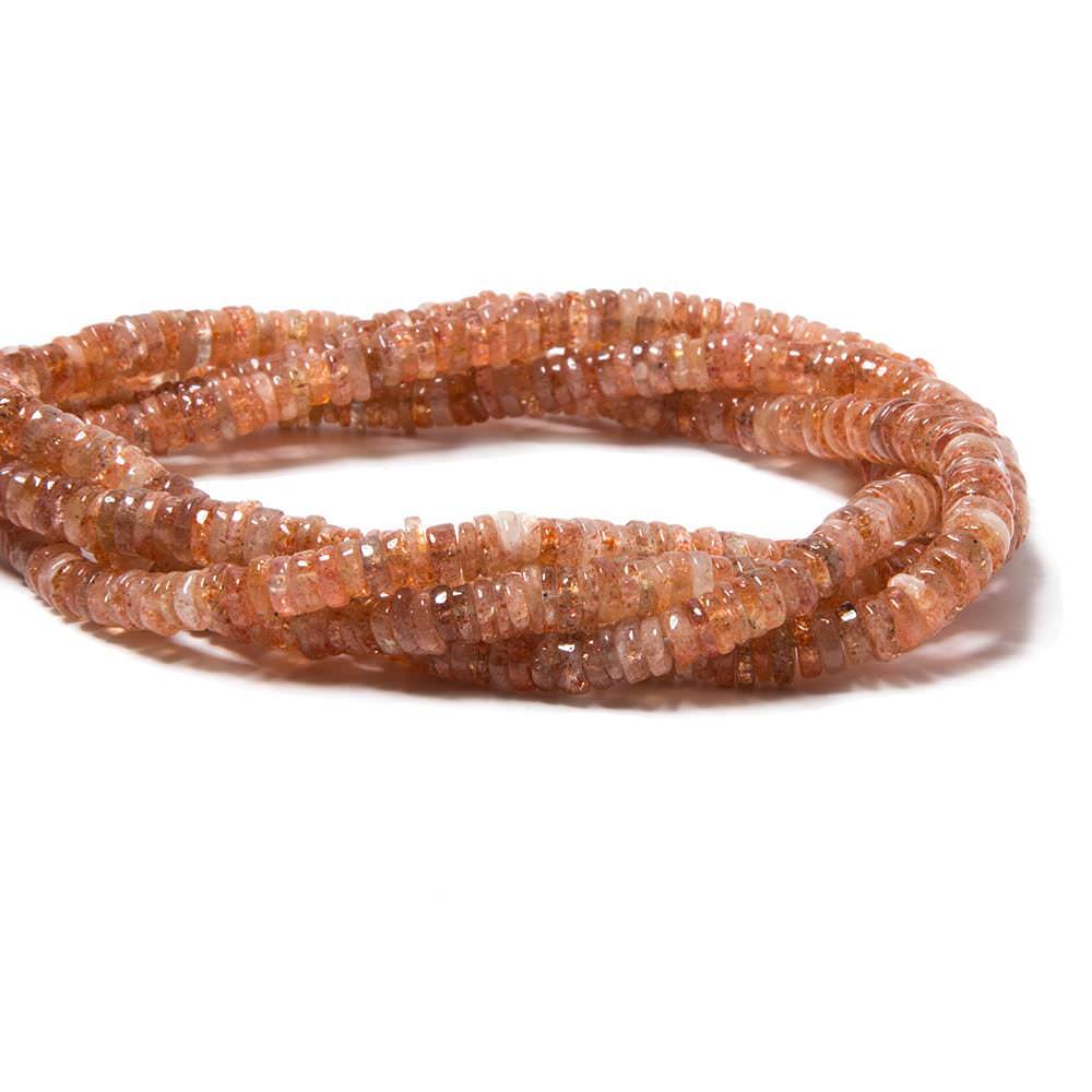 5mm Sunstone Heshi Beads 14 inch 220 pieces