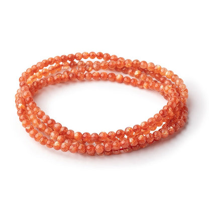 5mm Sunstone Plain Round Beads 21 inch 112 pieces AAA