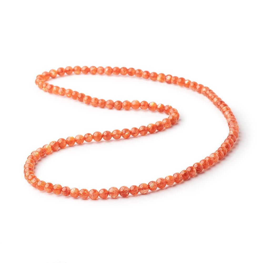 5mm Sunstone Plain Round Beads 21 inch 112 pieces AAA