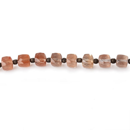 5mm Tangerine Quartz Faceted Cube Beads 8 inch 30 pieces