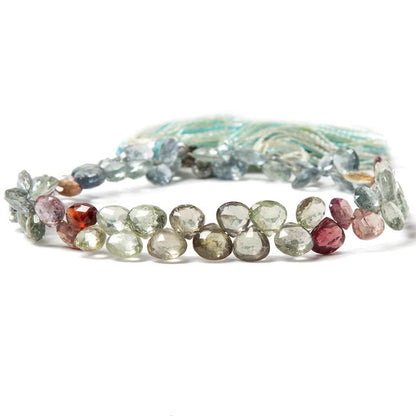 5mm Umba Multi-Color Sapphire Heart Briolette 8 inch 62 pieces