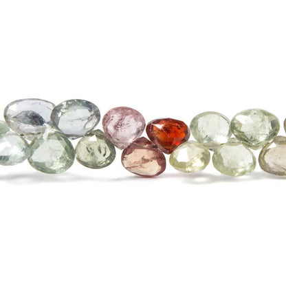 5mm Umba Multi-Color Sapphire Heart Briolette 8 inch 62 pieces