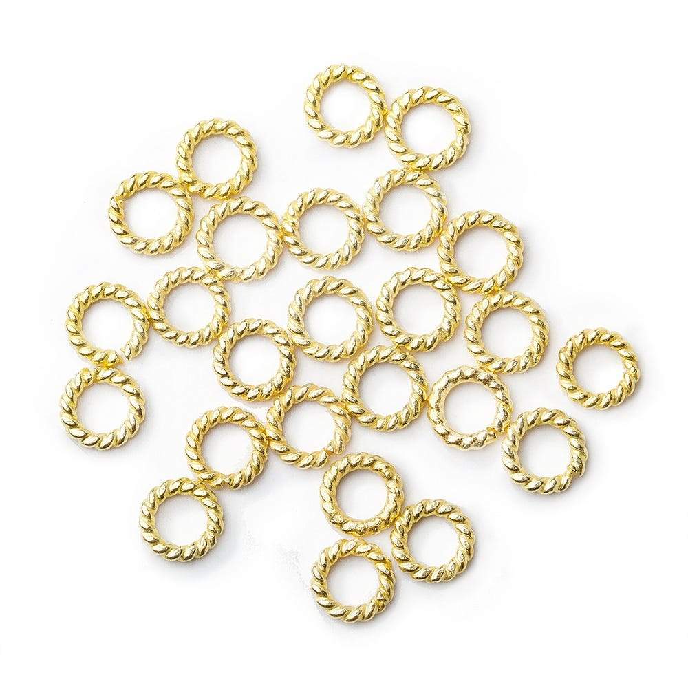 5mm Vermeil Twisted Jump Rings 25 pieces per bag