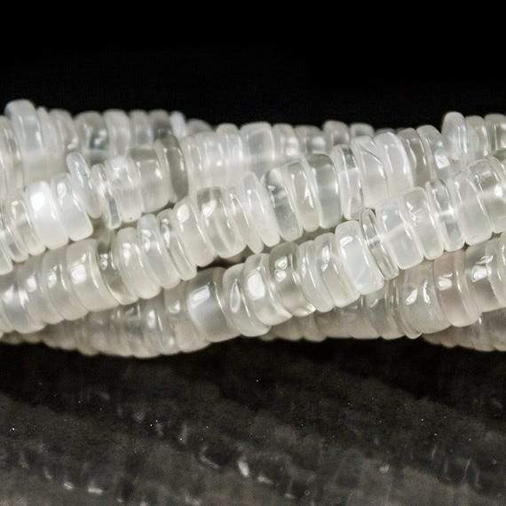 5mm White Moonstone Heshi Beads 220 beads