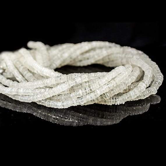 5mm White Moonstone Heshi Beads 220 beads