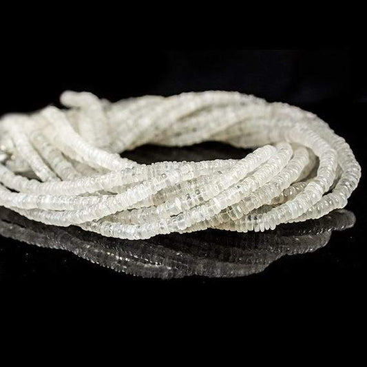 5mm White Moonstone Heshi Beads 220 beads