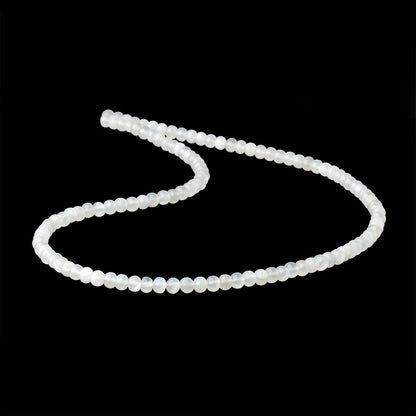 5mm White Moonstone Plain Rondelle Beads 18 inch 115 pieces AA
