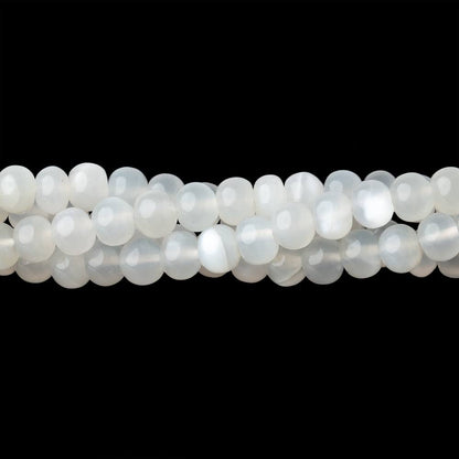 5mm White Moonstone Plain Rondelle Beads 18 inch 115 pieces AA