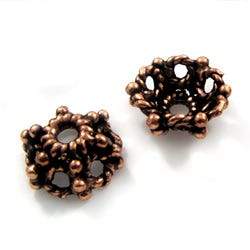 5x10mm Copper Bead Cap, Sea Urchin *DISCONTINUED*