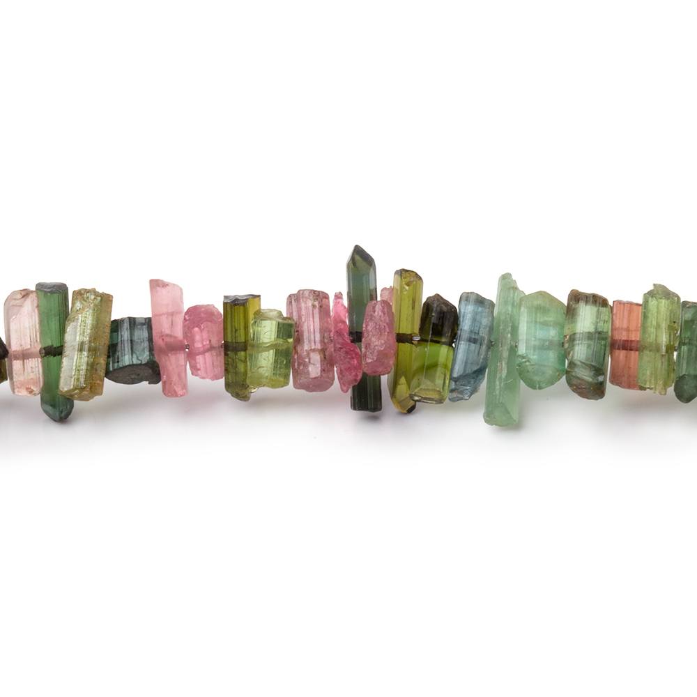 5x2-10x3mm Afghani Tourmaline Natural Crystals 15.5 inch 181 Beads