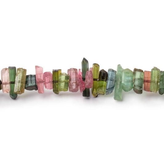 5x2-10x3mm Afghani Tourmaline Natural Crystals 15.5 inch 181 Beads