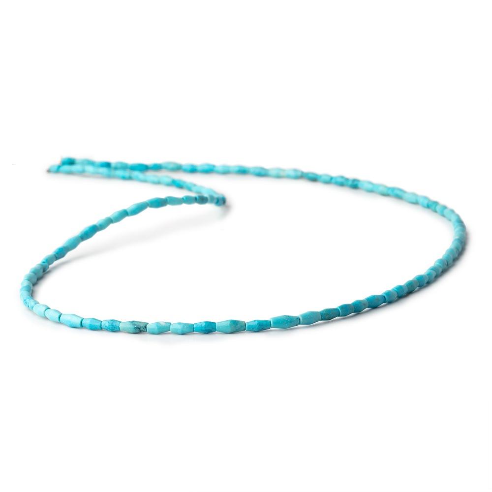 5x2mm Turquoise Howlite Plain Rice Beads 18 inches 94 pieces