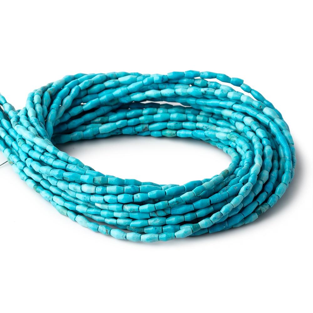 5x2mm Turquoise Howlite Plain Rice Beads 18 inches 94 pieces