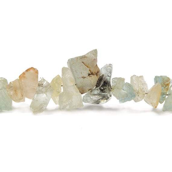 5x3-10x5mm Multi Beryl Natural Crystal Beads 7.5 inch 63 pieces