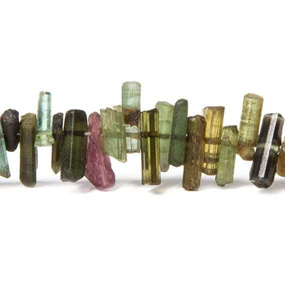 5x2 - 10x3mm Multi Color Tourmaline Beads Natural Crystal Beads 7.5 inch 100 pieces